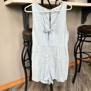 Lane Tree sleeveless jean romper
